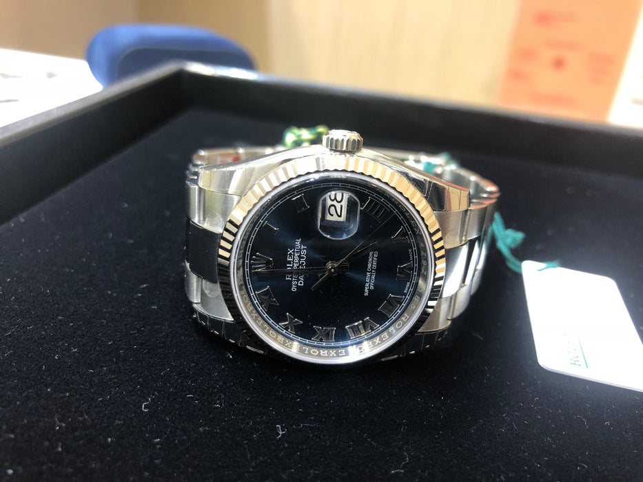 rolex datejust 36 fluted bezel oyster bracelet