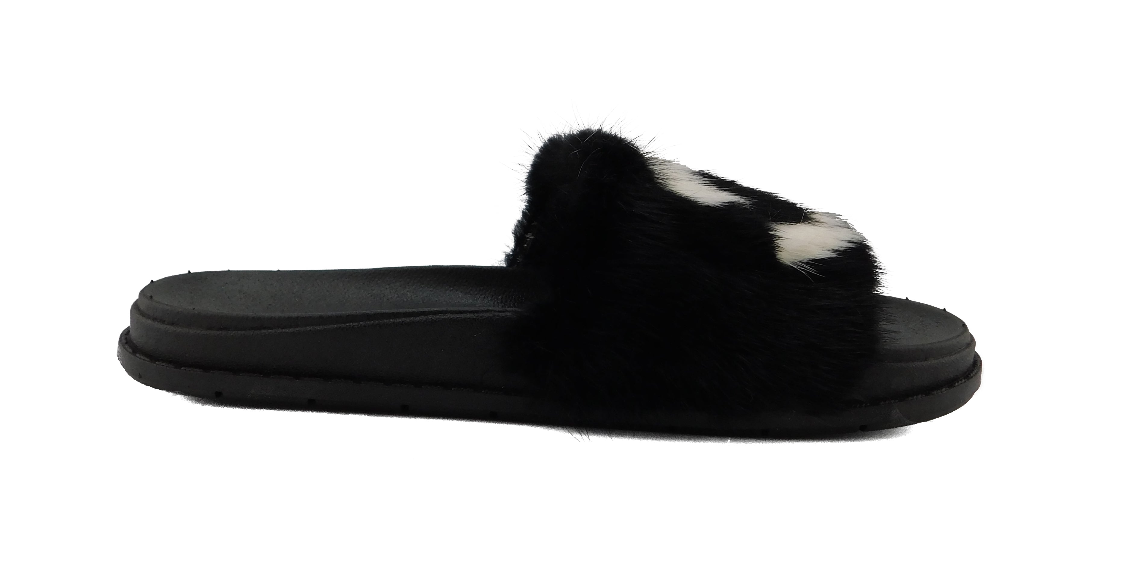 mink fur slides