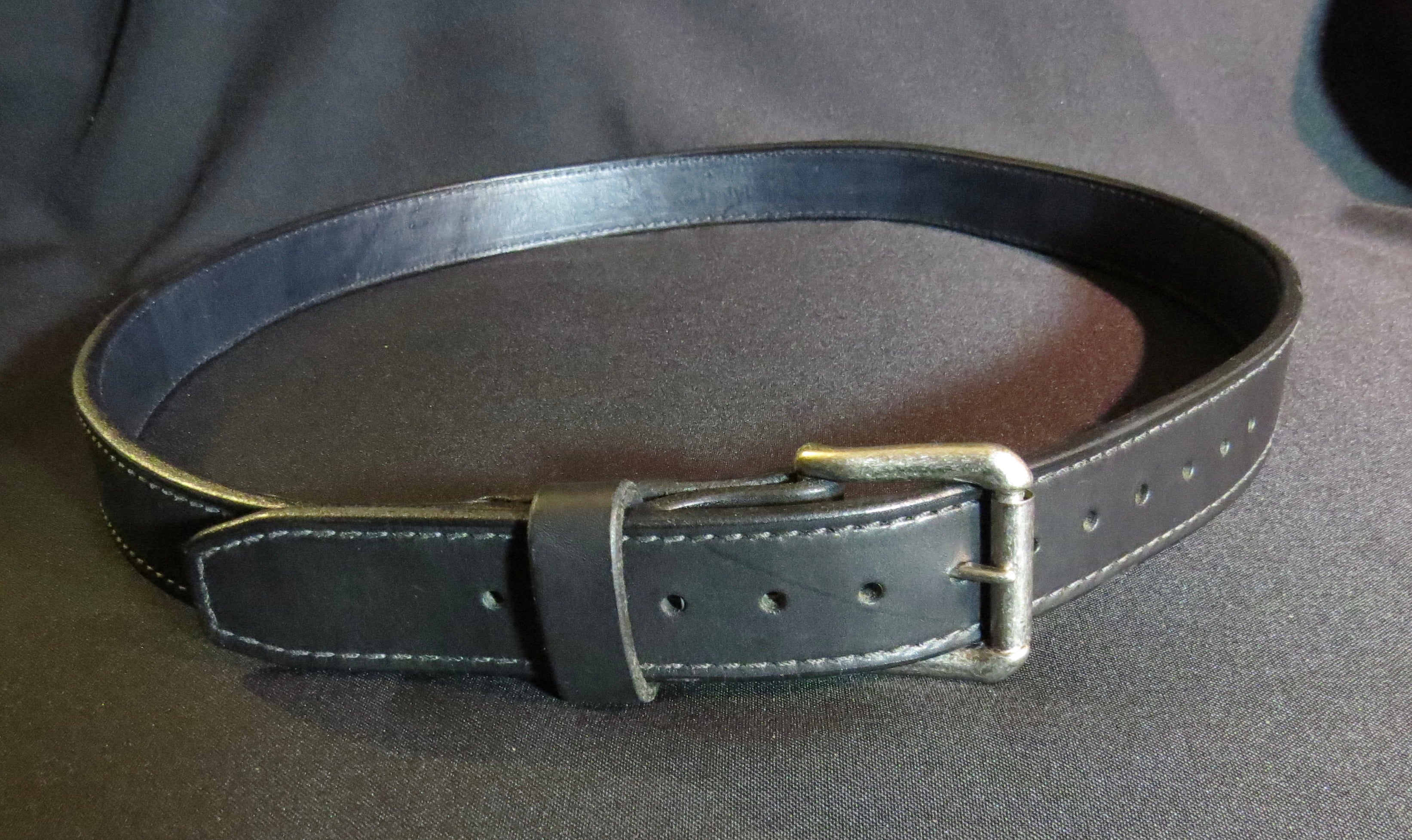 Double Layer Heavy Duty Leather Belt, Black – Manley Leather Co.