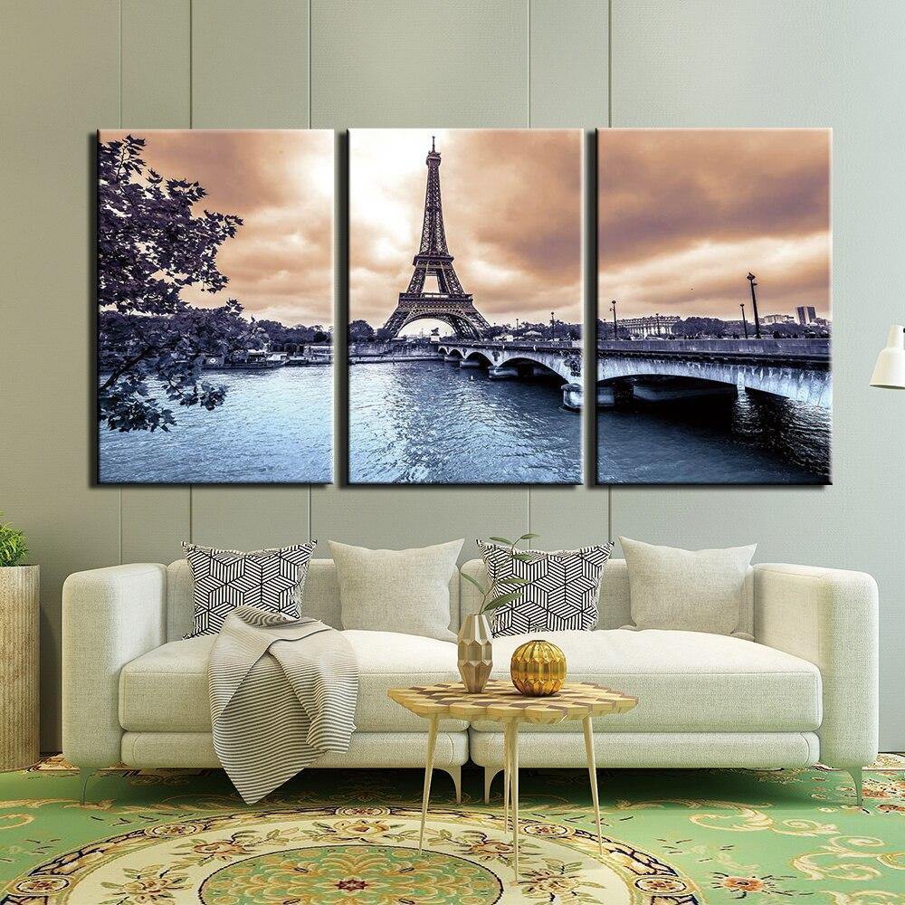 Tableau Paris, bords de Seine - Triptyque