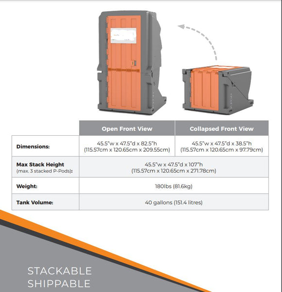 Porta Potty For Sale Collapsible Portable Model Rapid Deployment