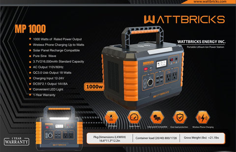 Solar Power Generator Stations Disaster Relief 1000 Watts