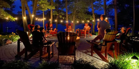 Gathering in the Backyard Fire Pit Oasis