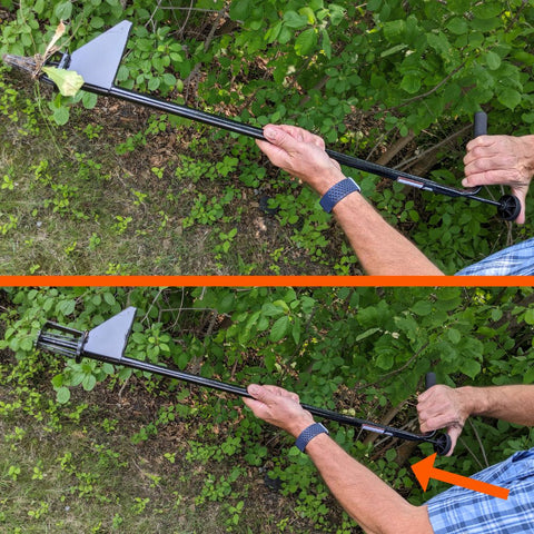 Easy Weeder Press the Knob to send the weed Flying