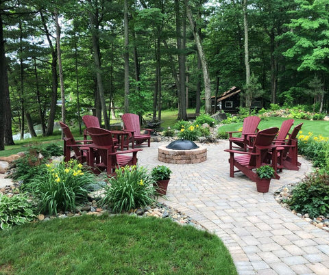 Built In Fire Pit with Legacy Paved Area