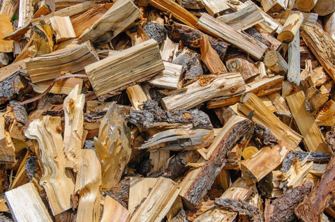 Pieces of chopped fire wood