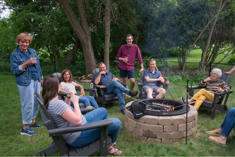 Gather Around the Outdoor Wood Burning Fire Pit in Spring