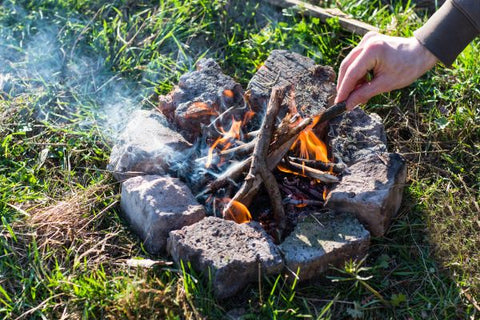 Starting a Smokey Fire with Kindling