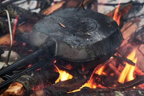 Pie Iron in Coals and Embers