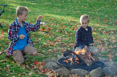 fire pits - walden backyards - two boys