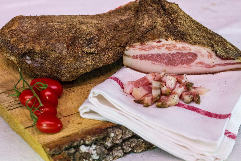 Guanciale Norcia –Peppered (Whole) – Dolceterra Italian Within US Store