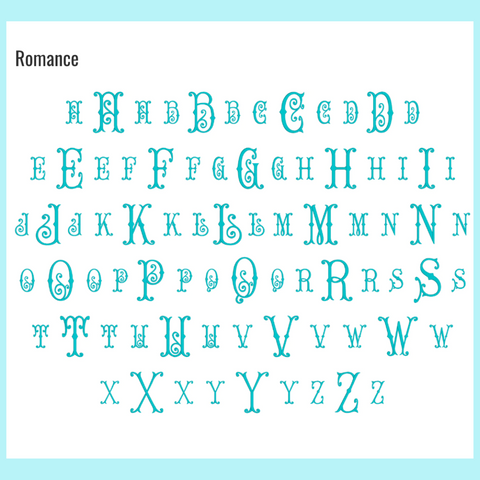 Romance Monogram Font