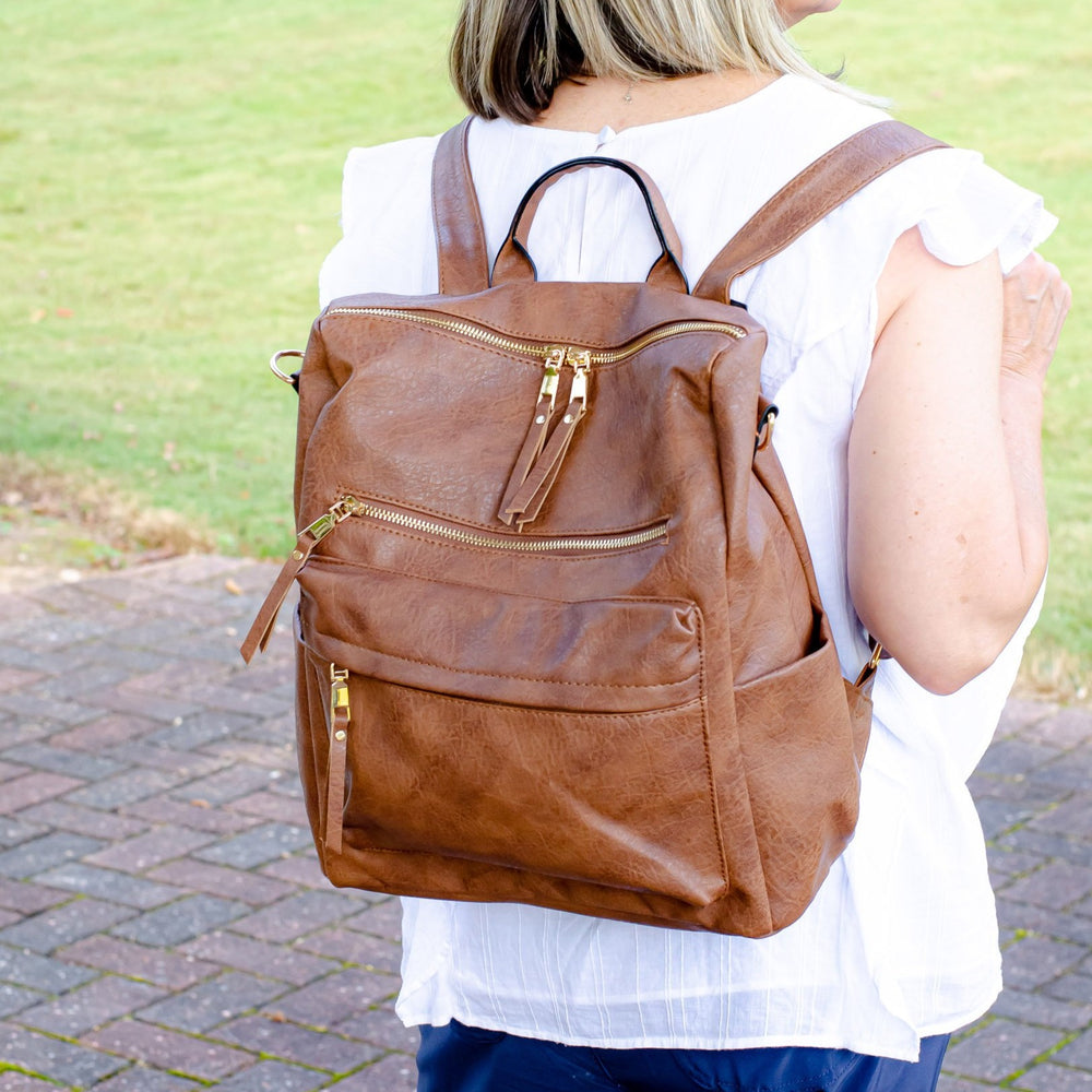 Amelia Aztec Convertible Backpack w/ Guitar Strap Black| White