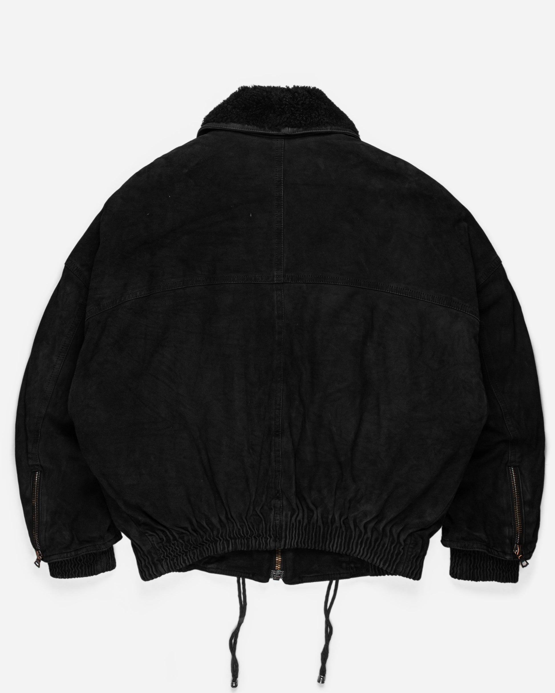 Gianni Versace Suede Multi-zip Bomber Jacket - 1980s - SILVER LEAGUE