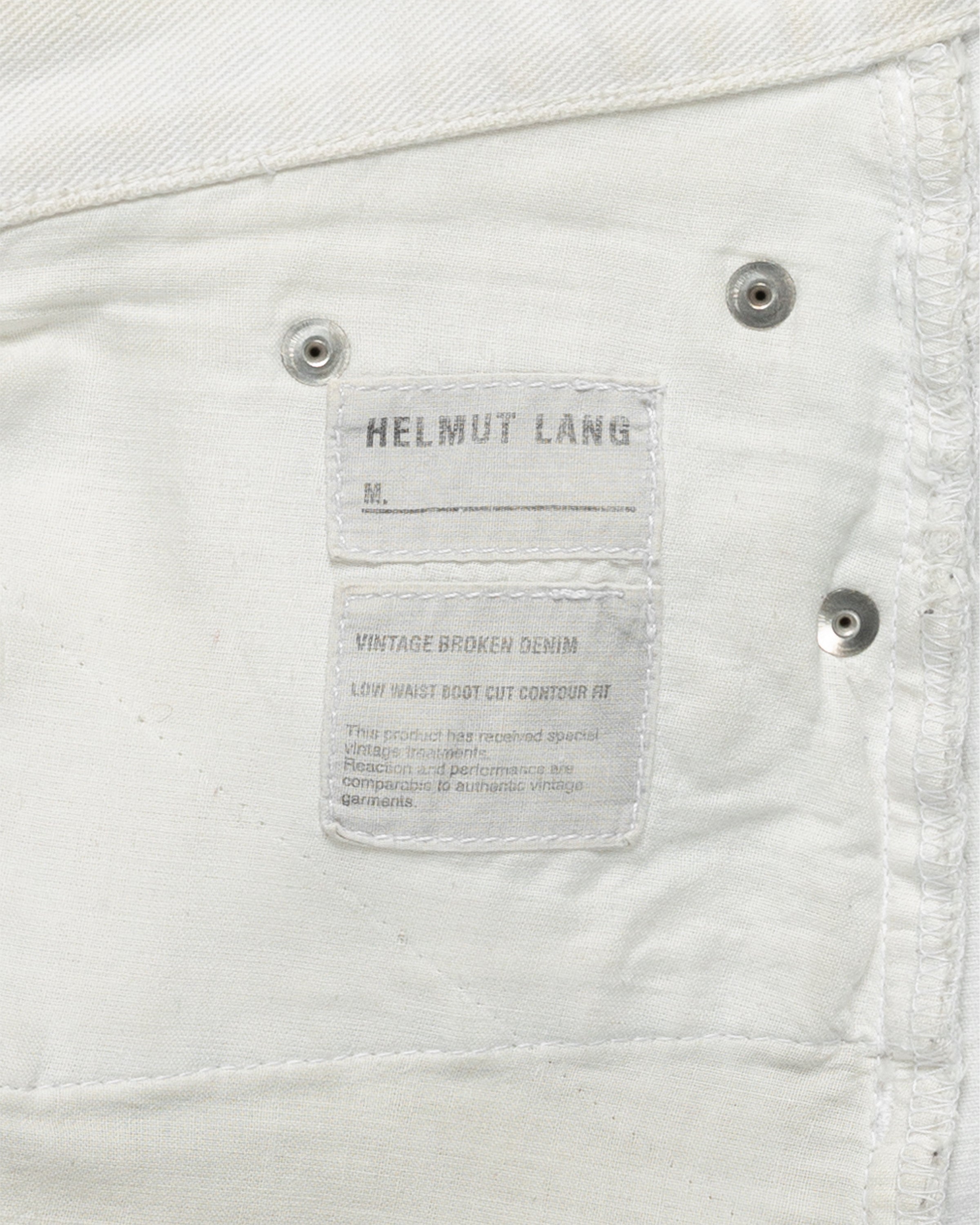 Helmut Lang White Painted Jeans - SS03 - SILVER LEAGUE