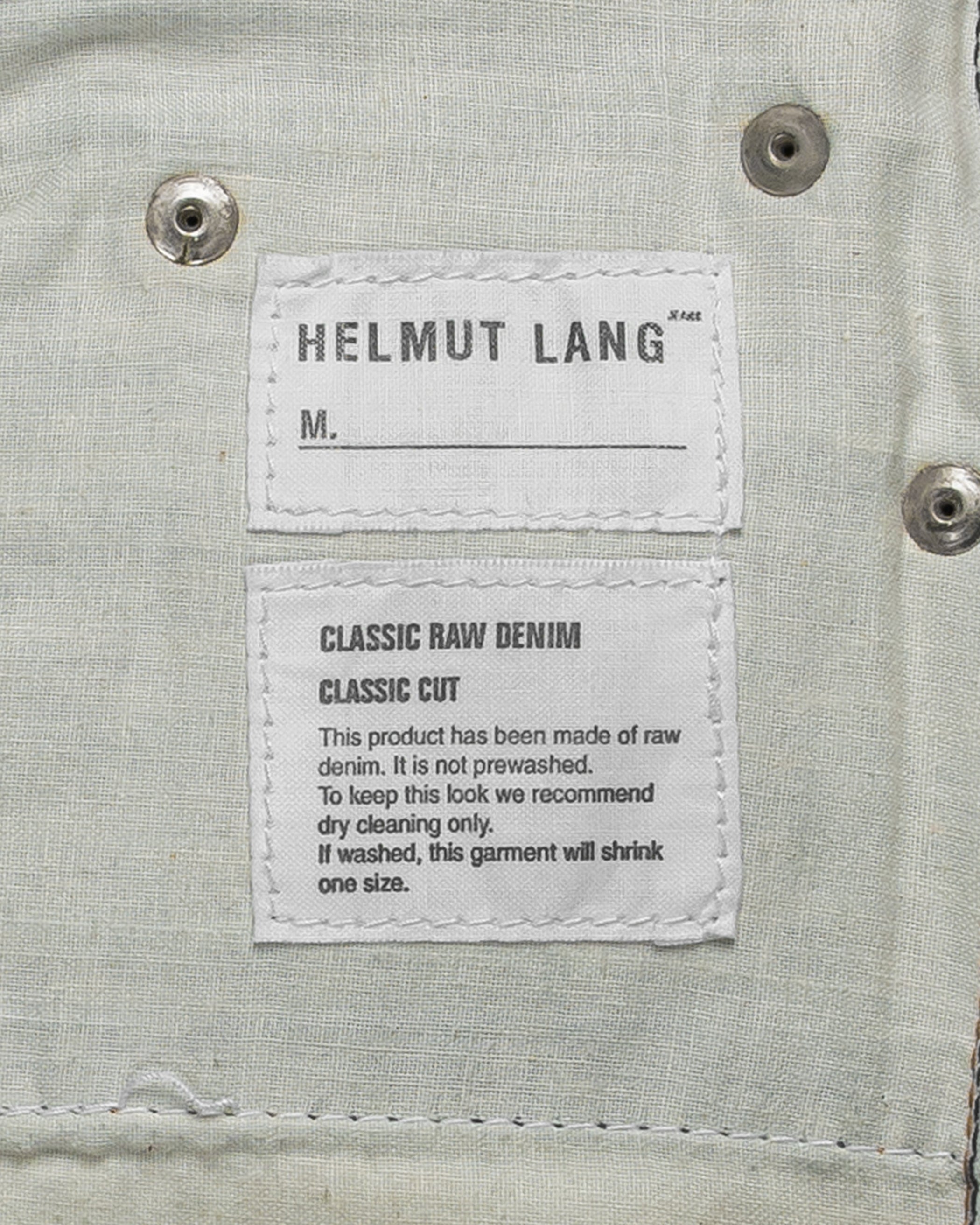 Helmut Lang Raw Denim Jeans - 1990s - SILVER LEAGUE