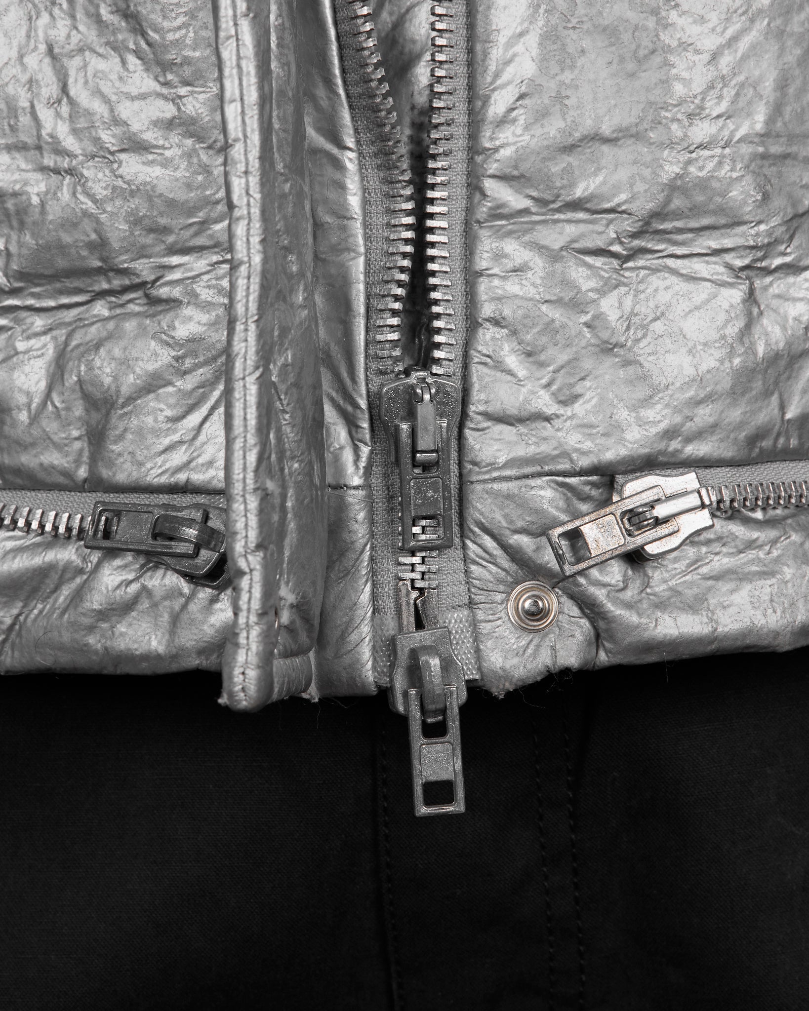 Helmut Lang Silver Astro Biker Jacket - AW99 - SILVER LEAGUE