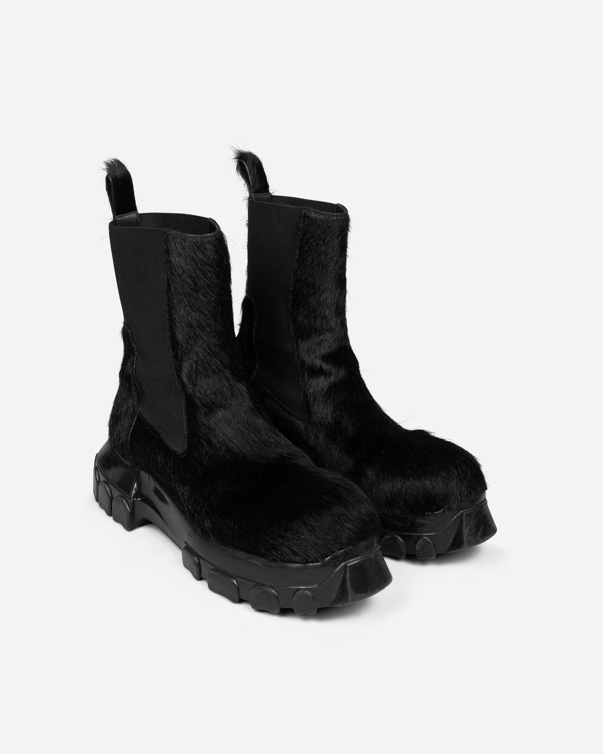 Rick Owens Pony Hair Beatle Bozo Tractor Boot - AW21 