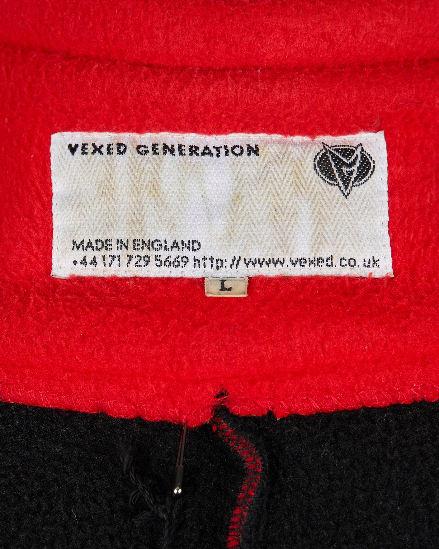 Vexed Generation Red Fleece High-Neck Ninja Jacket - 1997 - SILVER