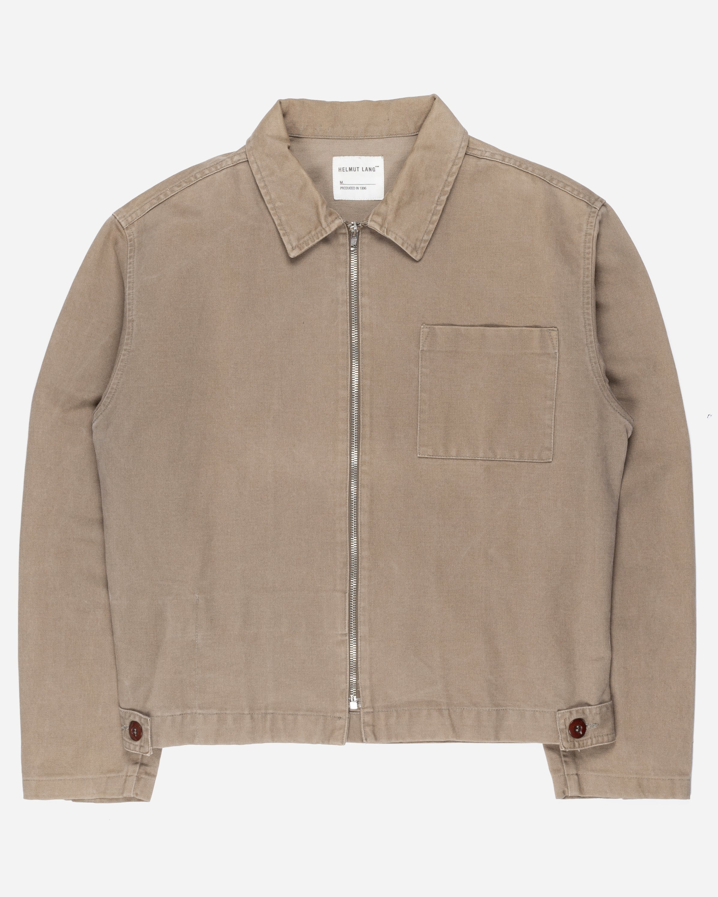 Helmut Lang Brown Zip-Up Work Jacket - SS96