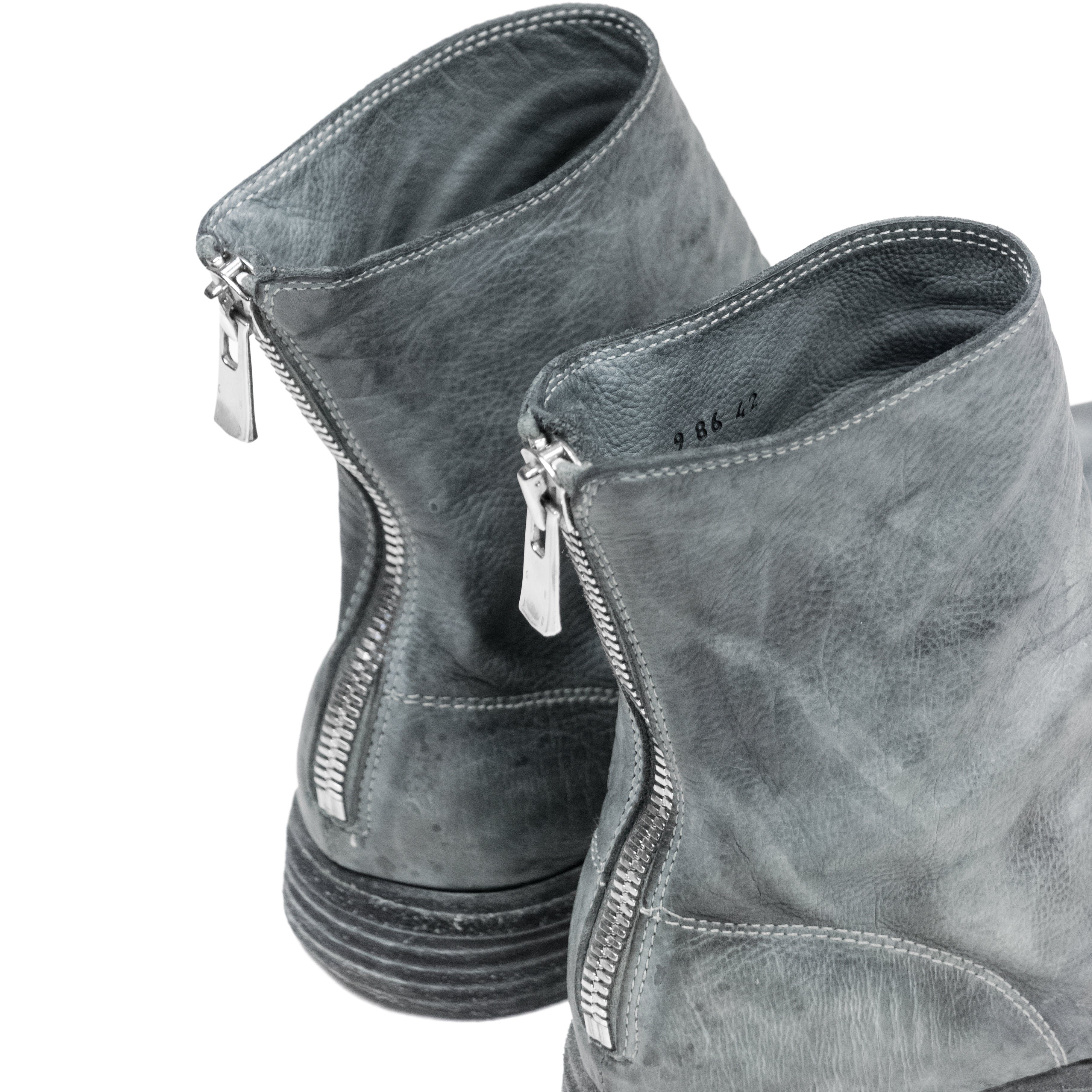 Guidi 986 Grey Back-Zip Boot - SILVER LEAGUE