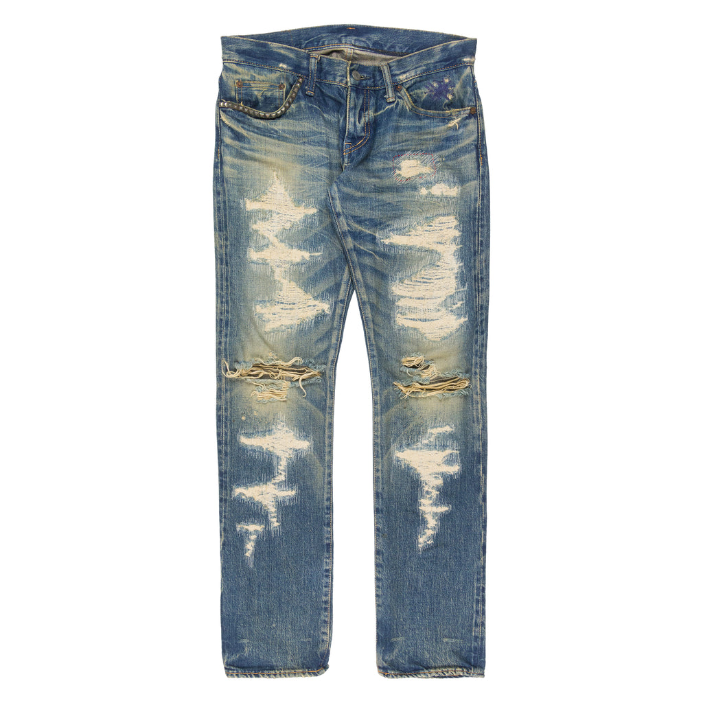 Hysteric Glamour Reinforced Patch Studded Denim – SILVER LEAGUE