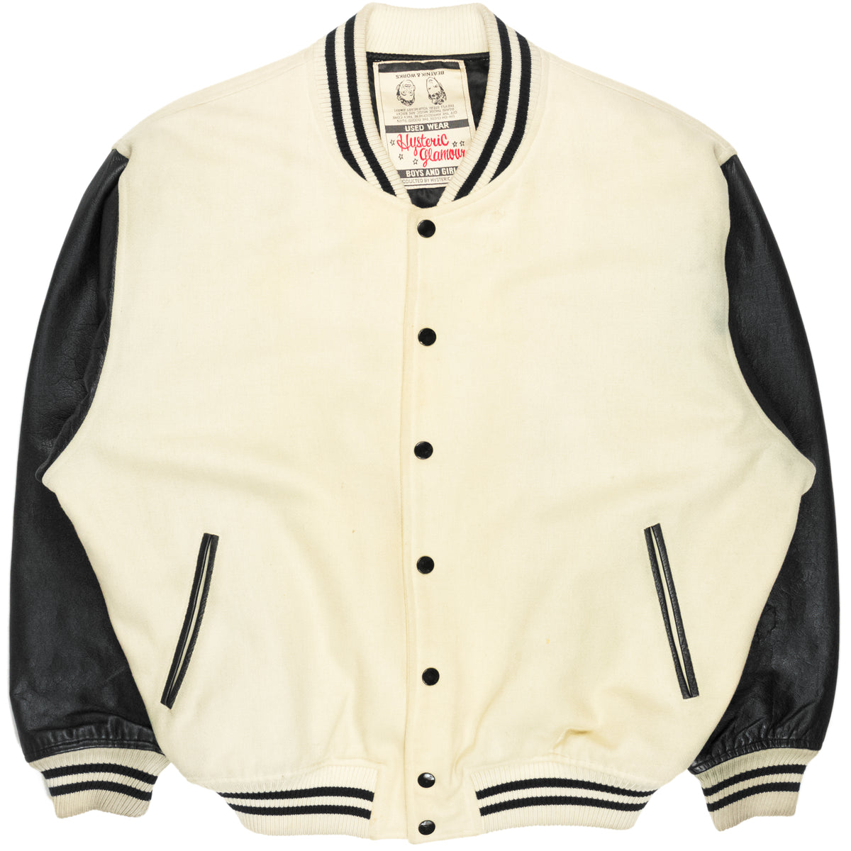 Hysteric Glamour Wool Stadium Bomber Jacket – SILVER LEAGUE