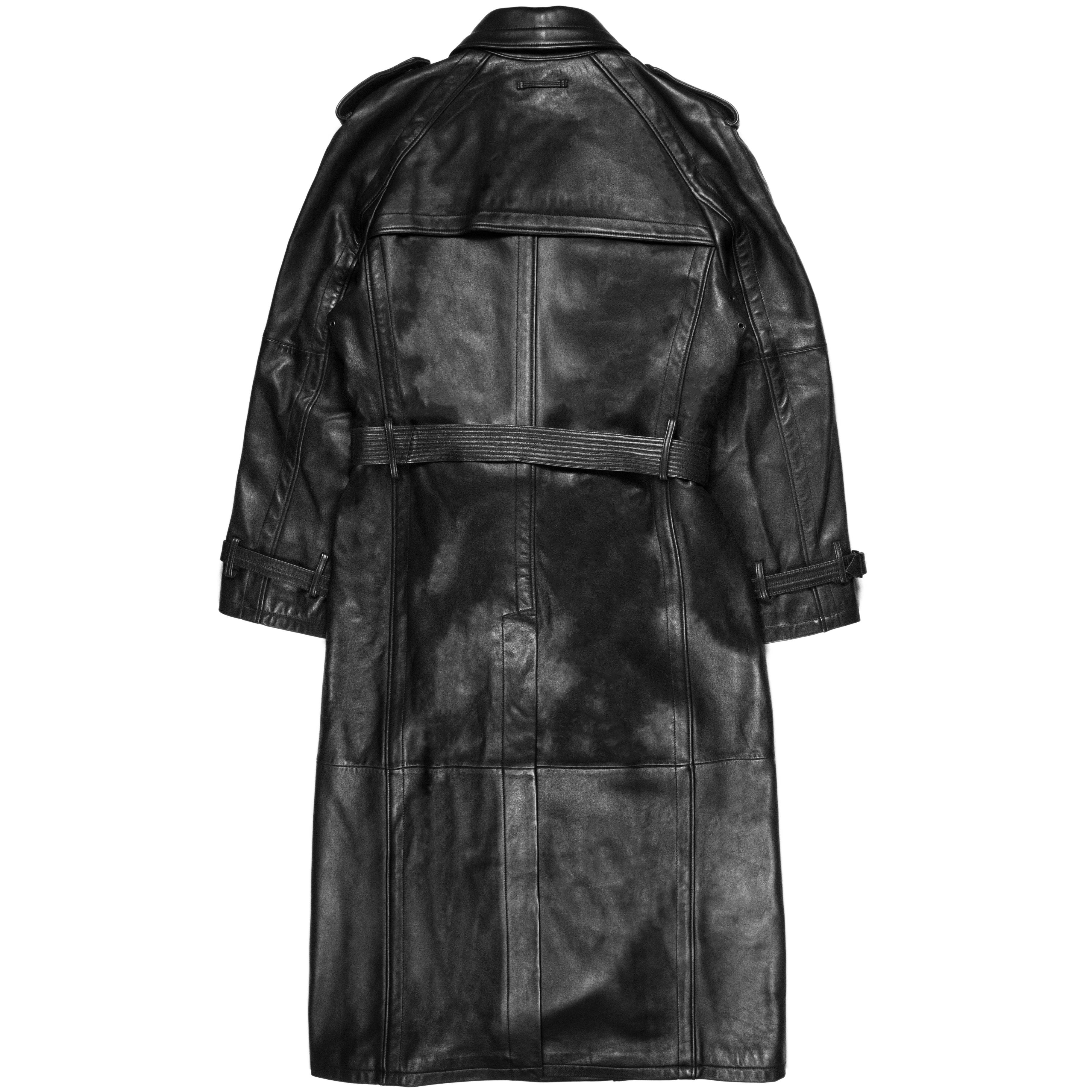 Jean Paul Gaultier Runway Leather Trench Coat - SILVER LEAGUE