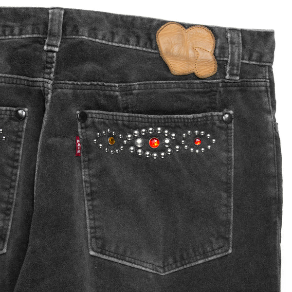Number N Ine Studded Velour Denim Ss Aw03 Touch Me I M Sick Silver League