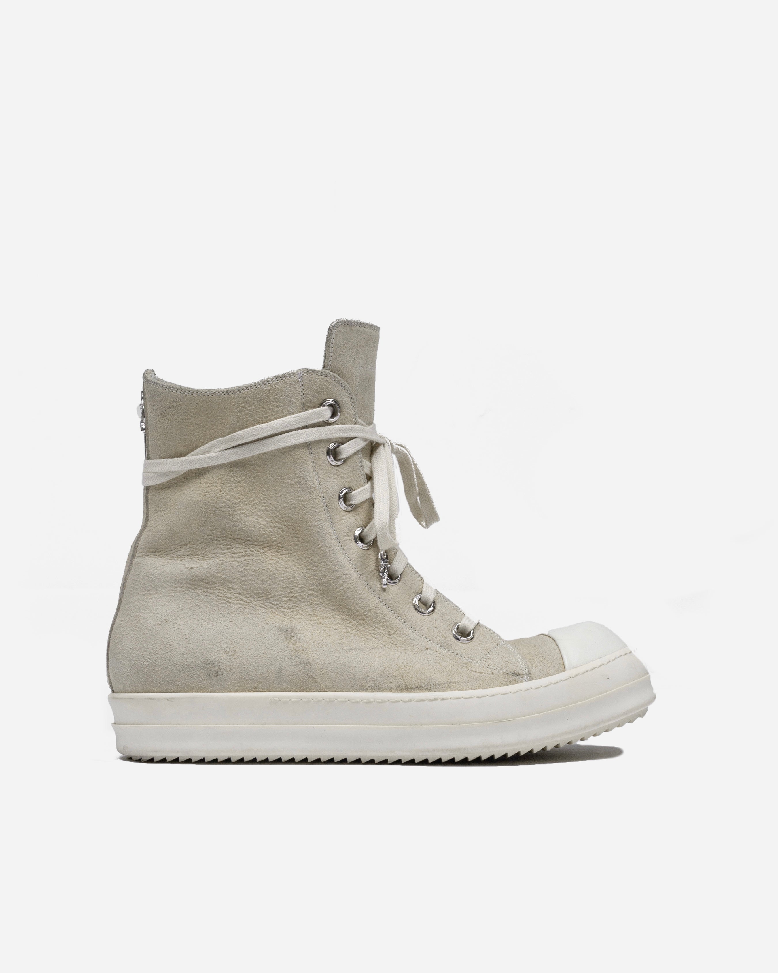 Rick Owens x Chrome Hearts Suede Ramones Sneakers - SILVER LEAGUE