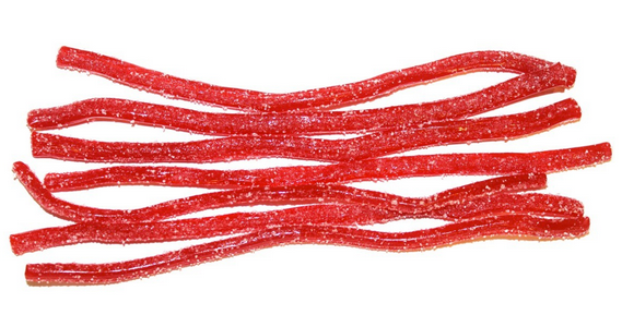  Strawberry Sour Straws - 15lb 