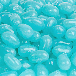 one blue jelly bean