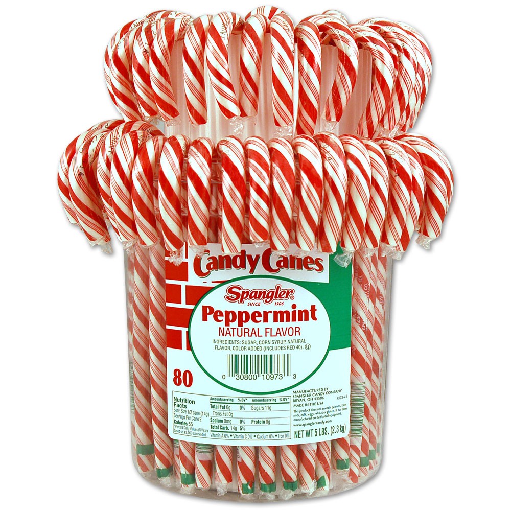  Candy Canes Peppermint - 80ct Tub 