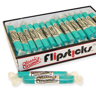  Blue Raspberry Flipsticks Caramel Candy - 48ct 