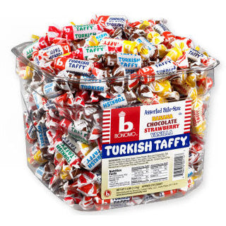  Assorted Turkish Taffy by Bonomo - 216ct Tub 