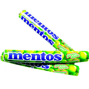  Green Apple Mentos Rolls - 15ct 