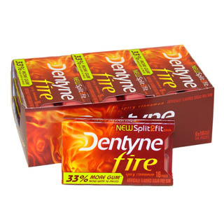  Dentyne Gum - Fire Spicy Cinnamon 9ct 