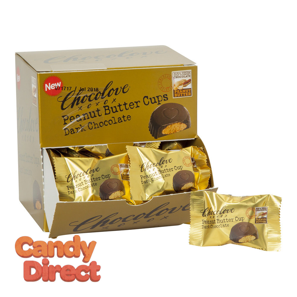  Chocolove Dark Chocolate Peanut Butter Cups 0.6oz - 50ct 