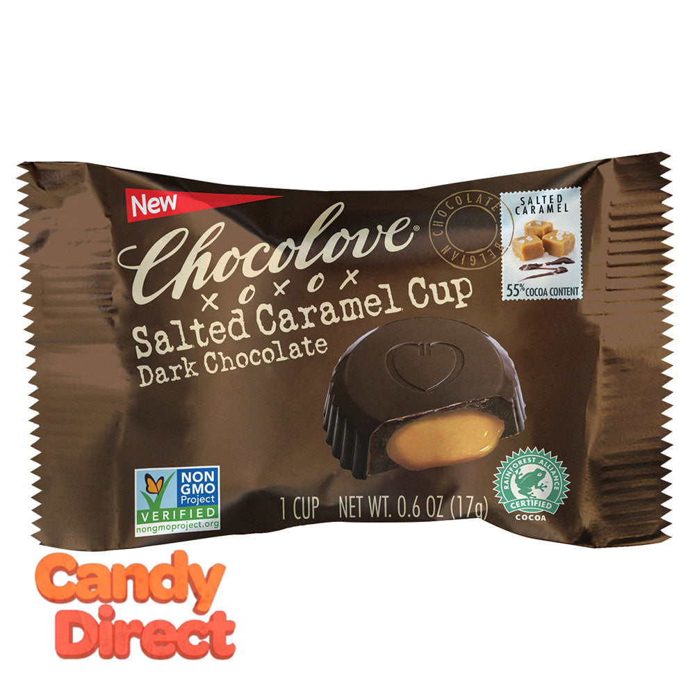  Chocolove Dark Chocolate Salted Caramel Cups 0.6oz - 50ct 