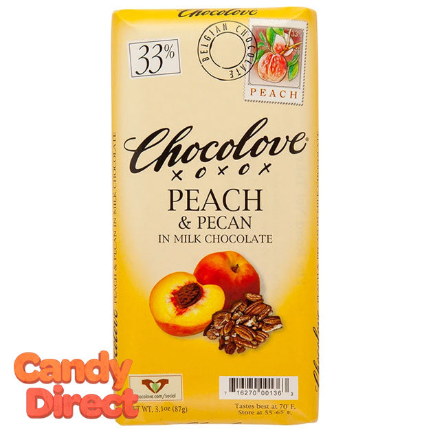  Chocolove Milk Chocolate Peach and Pecan Bars - 12ct 