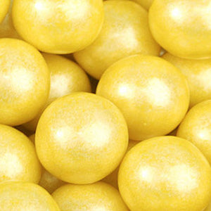  Yellow Shimmer Bubble Gum Balls - 2lb 