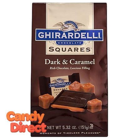  Dark Chocolate and Caramel Ghirardelli Squares - 6ct Bags 