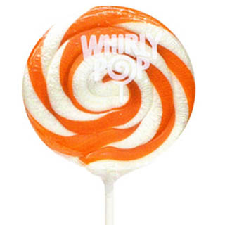  Orange & White Whirly Pops - 24ct 