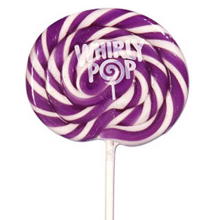  Purple & White Whirly Pops - 24ct 