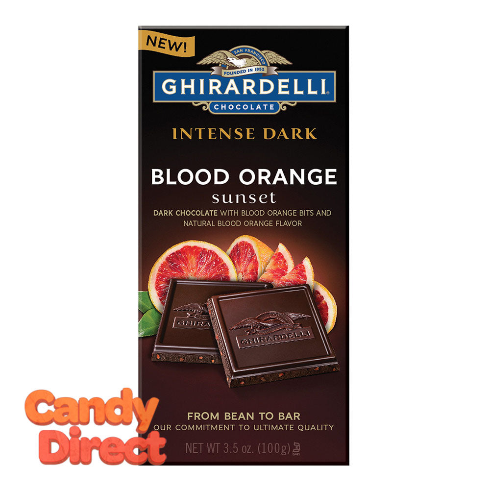  Ghirardelli Blood Orange Sunset Intense Dark 3.5oz Bar - 12ct 