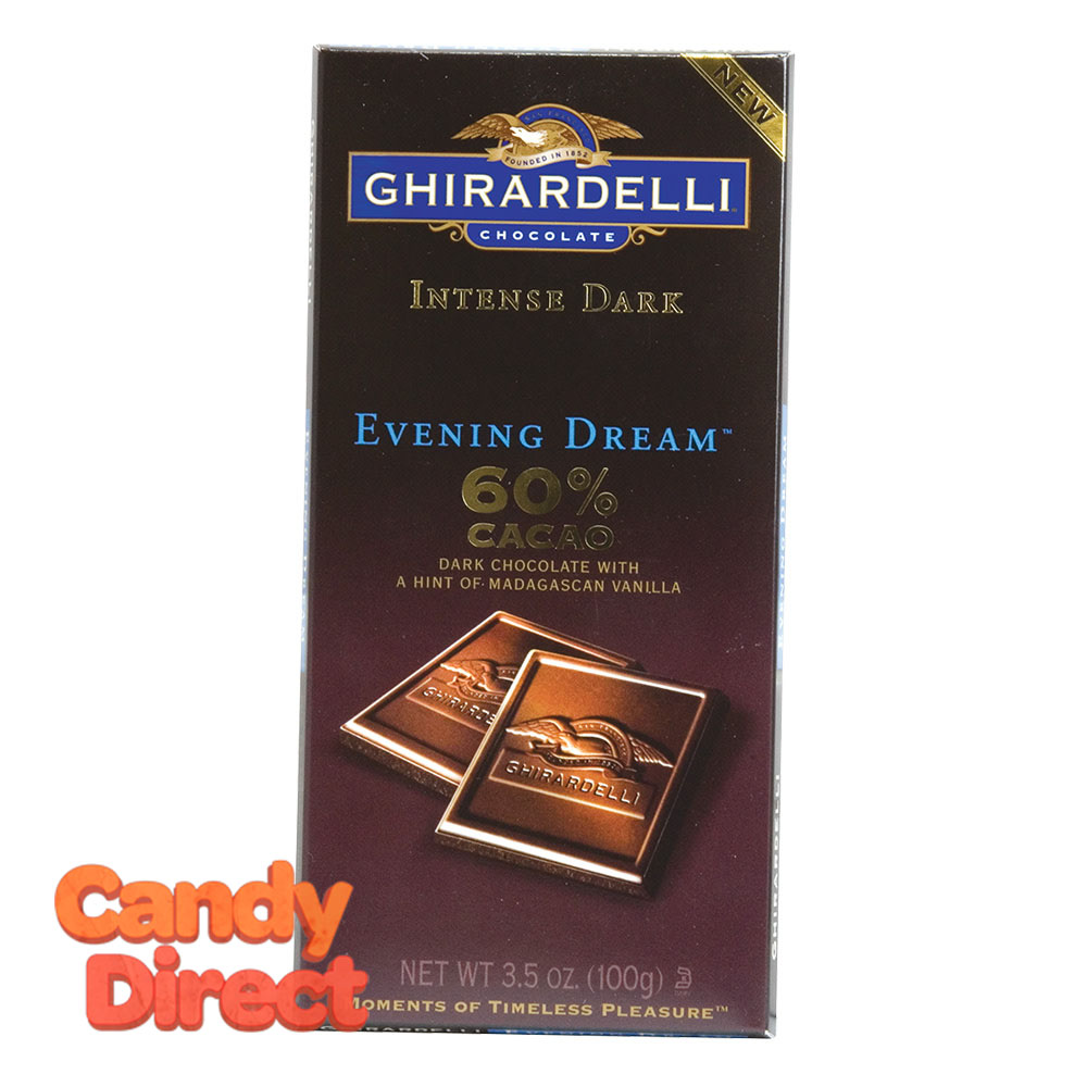  Ghirardelli Evening Dream Intense 60% Dark Chocolate 3.5oz Bar - 12ct 