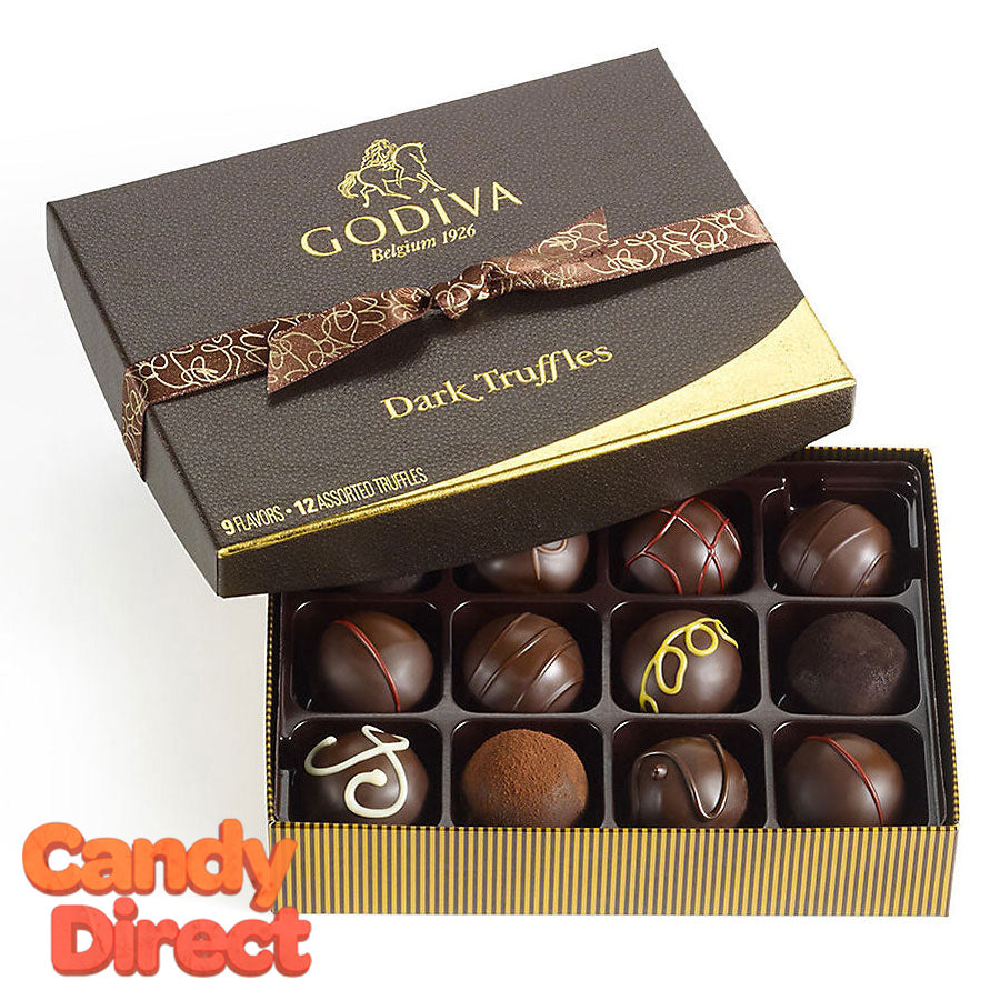  Godiva Gift Box Dark Chocolate Truffles 12pc 