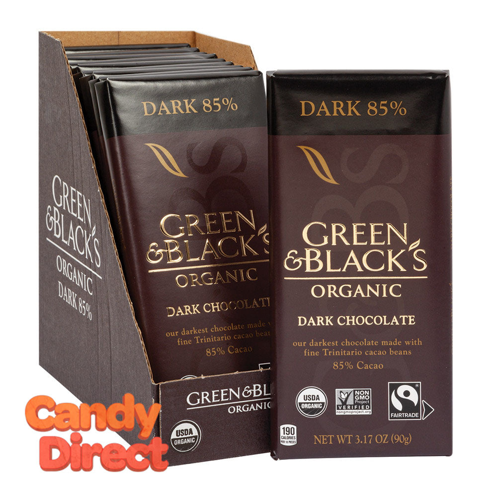  Green & Black 85% Dark Chocolate Organic 3.17oz - 10ct 