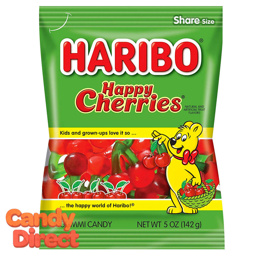 Happy Cherries Haribo Gummi Candy 5oz Bag 12ct 4427