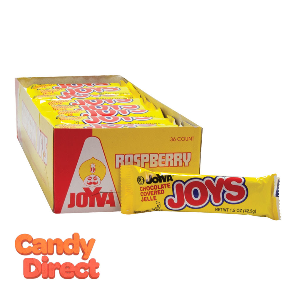  Joyva Joys Covered Raspberry Jelle Chocolate 1.5oz Bar - 36ct 